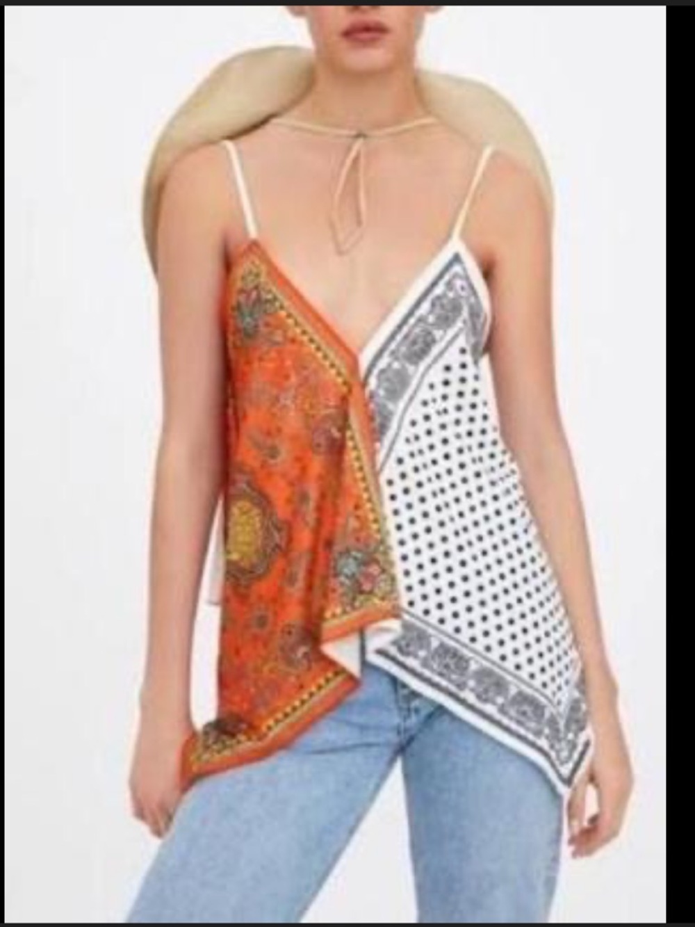 Zara Bandana Split Tank Top
